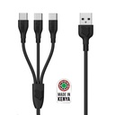 TOTOSCI 3 in1 USB Cable (Type C) Black