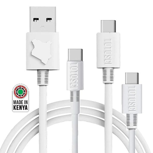 TOTOSCI 3 in1 USB Cable (Type C) White